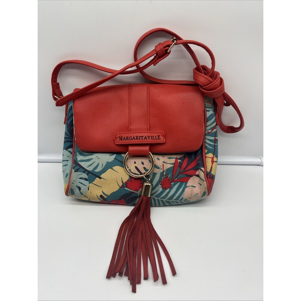 Margaritaville Tropical Orange Trim Crossbody Purse